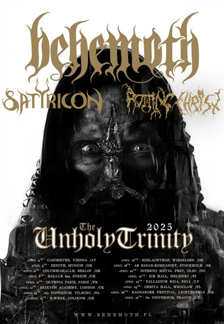 Behemoth + Rotting Christ + Satyricon @ L'Olympia - Paris (75) - 11 avril 2025