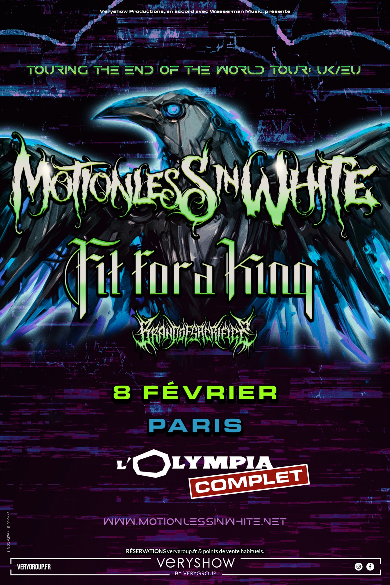 Motionless in White + Fit For a King + Brand of Sacrifice @ L'Olympia - Paris (75) - 8 février 2025