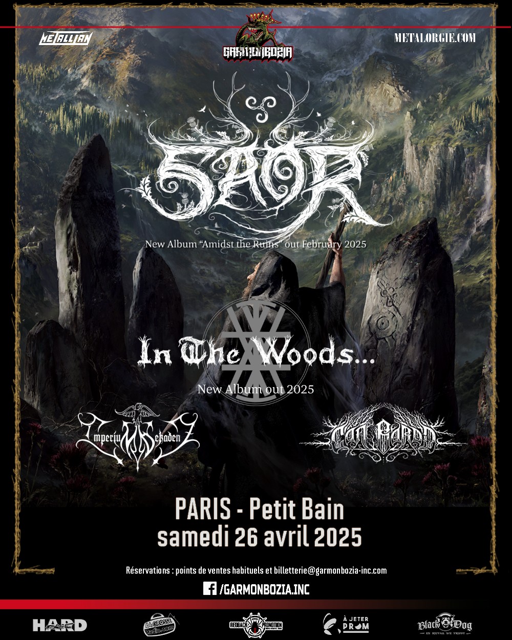 Saor + Cân Bardd + Imperium Dekadenz + In the Woods @ Petit Bain - Paris (75) - 26 avril 2025