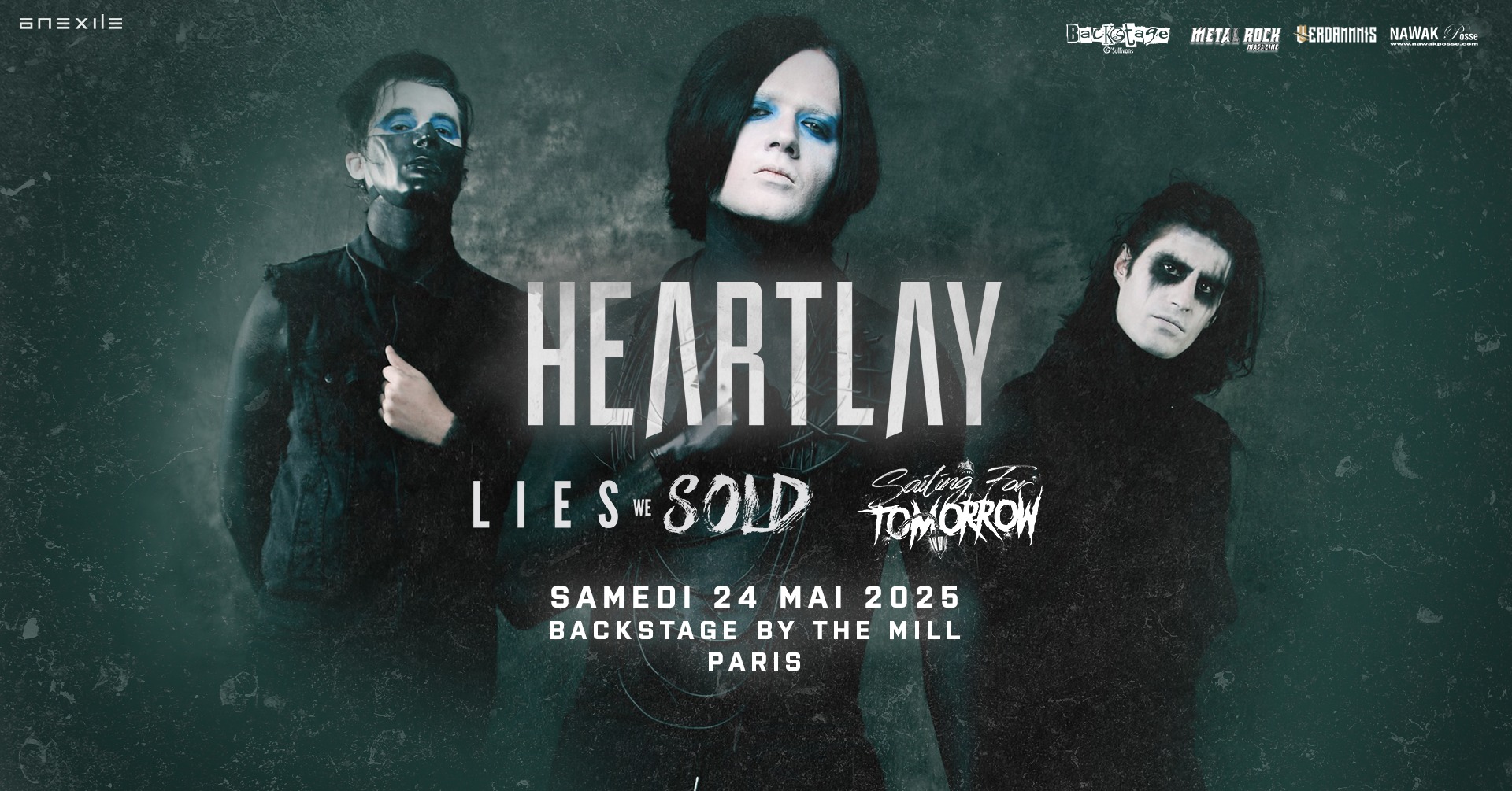 Heartlay + Lies We Sold + Sailing for Tomorrow @ Backstage by the Mill - Paris (75) - 24 mai 2025